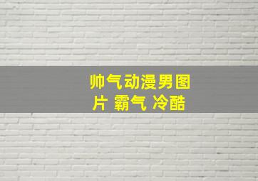 帅气动漫男图片 霸气 冷酷